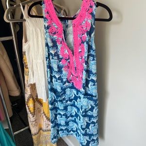 Lilly Pulitzer Blue Elephant Dress